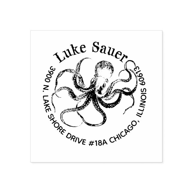 für die Briefmarke der Rücksendeadresse Luke Gummistempel (Prägung)