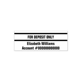 Für die Einzahlung nur Ihr Name und Ihre Bankkonto Permastempel