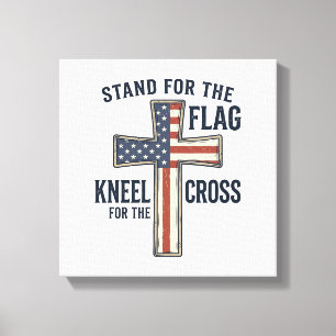 Für die Flagge Patrioten Kreuz Design_1 Leinwanddruck