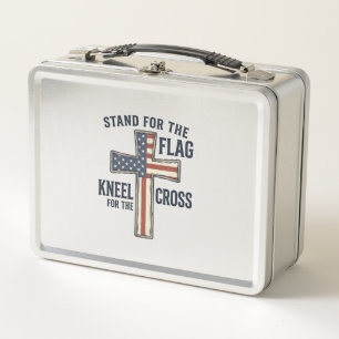 Für die Flagge Patrioten Kreuz Design_1 Metall Brotdose