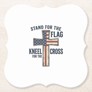 Für die Flagge Patrioten Kreuz Design_1 Untersetzer