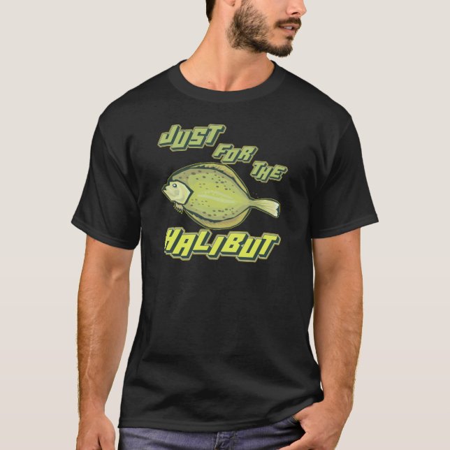 Für die Heilbutt-Fischen-T - Shirts und die (Vorderseite)