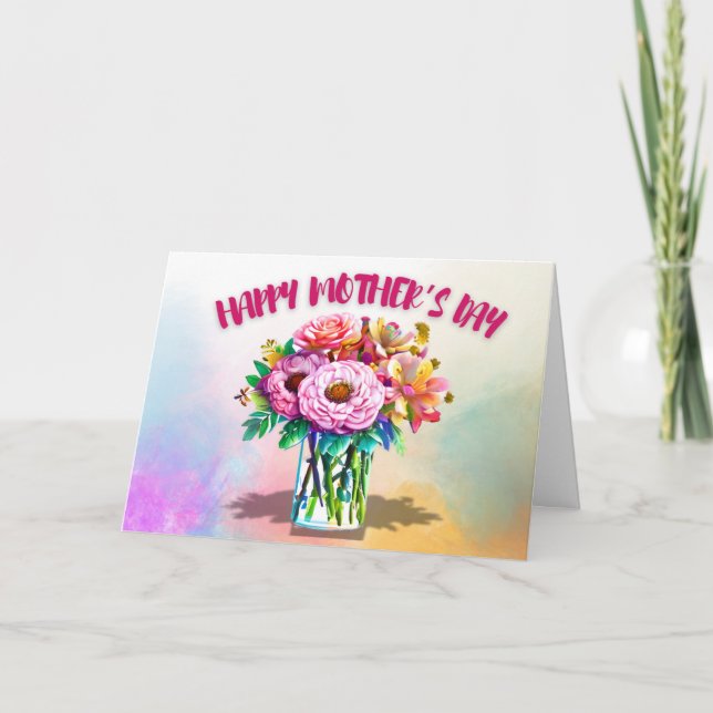 Für die Junge Mutter Morther's Day Card Dankeskarte (Vorderseite)