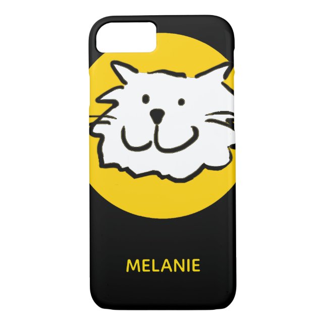 Für die Katze Lover mit lächelndem Katzengesicht Case-Mate iPhone Hülle (Rückseite)