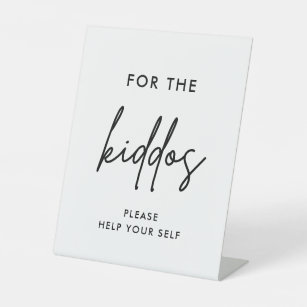 Für die Kiddos Wedding Kids Aktivitäten Tafelzeich Sockelschild