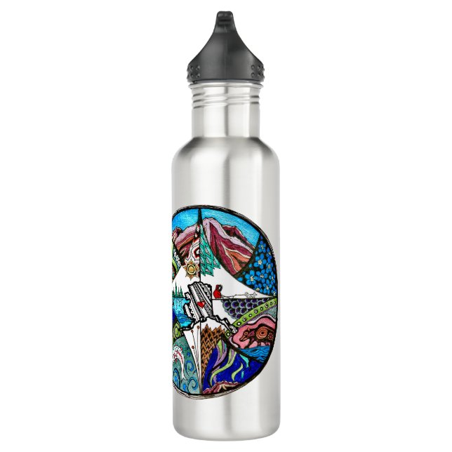 Für die Liebe der Alaska Wasserflasche Edelstahlflasche (Rechts)