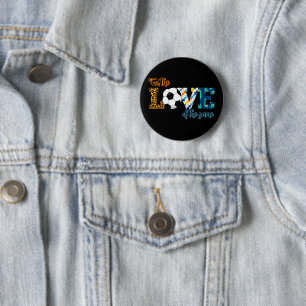 Für die Liebe der Game Soccer Mama Leopard Button