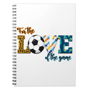 Für die Liebe der Game Soccer Mama Leopard Notizblock