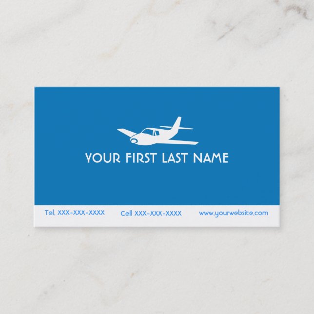 Für die Liebe des Fliegens der blauen Visitenkarte (Vorderseite)