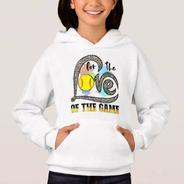 Für die Liebe des Spiels Softball, Softball-Gesche Hoodie (Vorderseite)