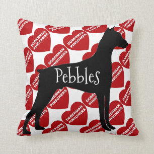 Für die Liebe eines Doberman Pinscher Dog Kissen