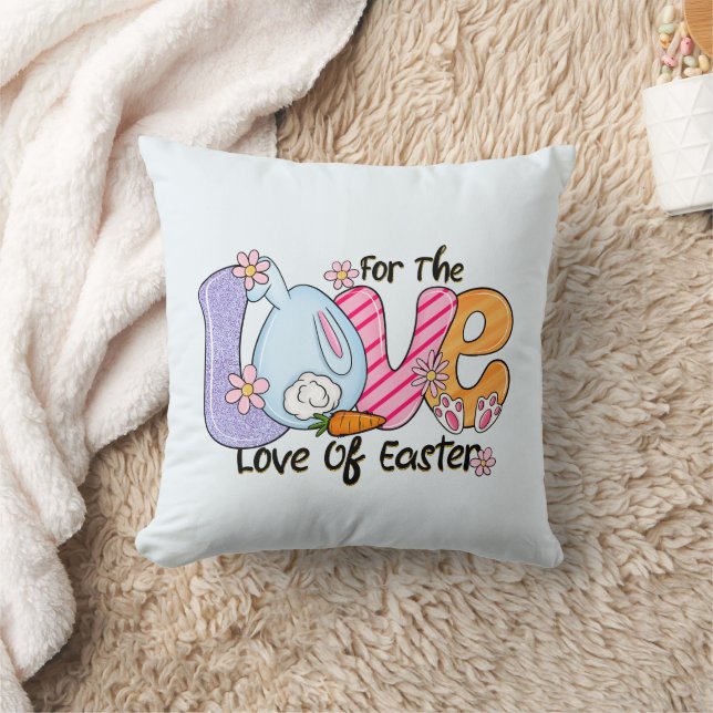 Für die Liebe Ostern - Niedliche Bunny & Eggs Kissen (Decke)