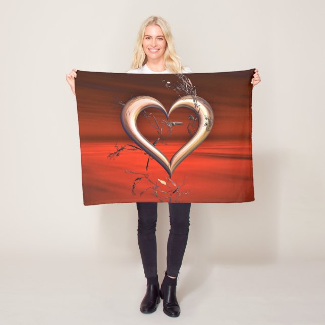 Für die Liebe Rot Fleecedecke (Beispiel)