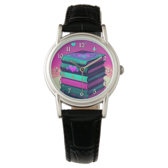 Für die Liebe von Büchern Armbanduhr (Vorderseite)