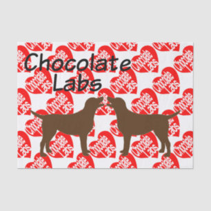 Für die Liebe von Hunden mit Schokolade-Labrador Seidenpapier