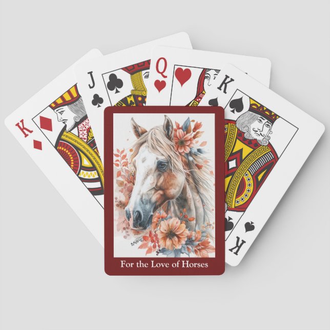 Für die Liebe von Pferden, die Karten spielen Spielkarten (Rückseite)