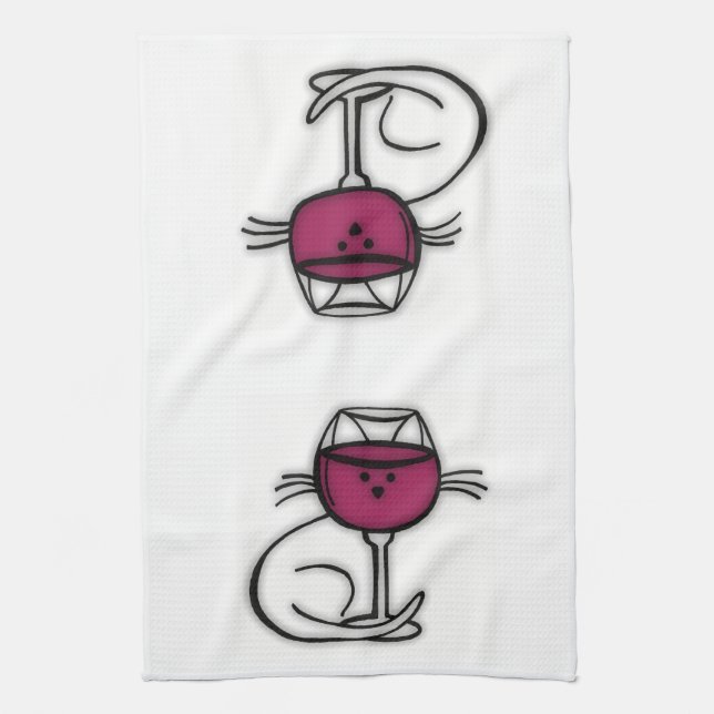 Für die LIEBE von Wein & Cats Küchentuch (Vertikal)