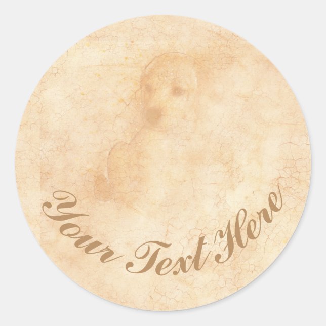 Für die Liebe von Welpen nach Maß Runder Aufkleber (Vorderseite)
