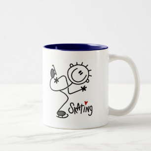 Für die Liebe zu Eislauf-T-Shirts und Geschenken Zweifarbige Tasse