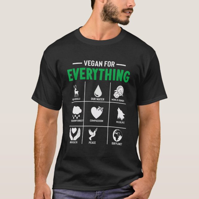 Für die Pflanze vegan für alles für Vegetarier T-Shirt (Vorderseite)