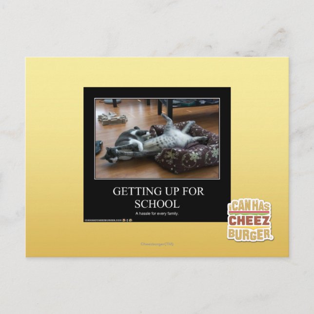 Für die Schule aufstehen Postkarte (Vorderseite)