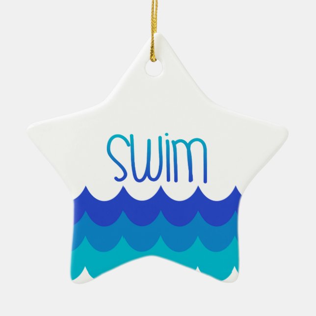 Für die Schwimmer Keramikornament (Vorne)