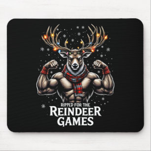 Für die Spiele gerissen Funny Christmas Gym Workou Mousepad