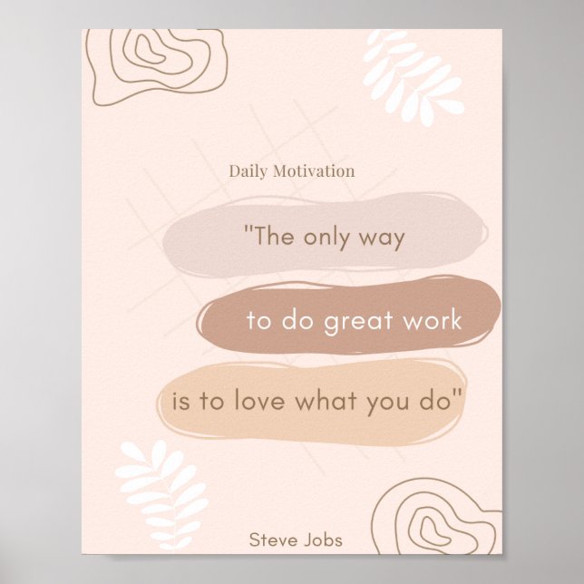 für die tägliche Motivation Poster (Vorne)