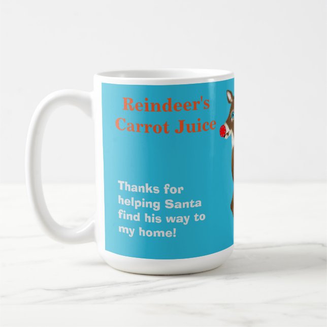 Für die Tasse für den Namen des Reindeer-Saft-Saft (Links)
