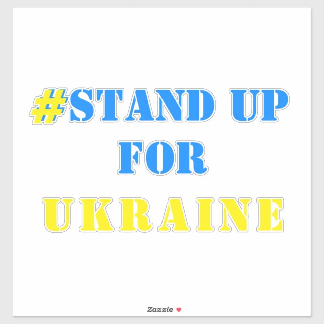 # Für die Ukraine eintreten - Freiheit - ukrainisc Aufkleber (Blatt)