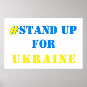 # Für die Ukraine eintreten - Freiheit - ukrainisc Poster