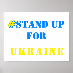 # Für die Ukraine eintreten - Freiheit - ukrainisc Poster