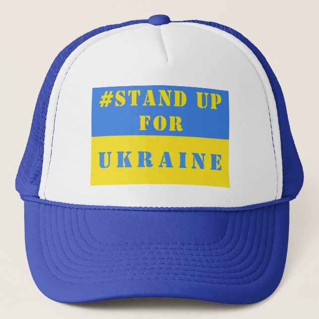 Für die Ukraine eintreten - Freiheit - ukrainische Truckerkappe (Vorderseite)