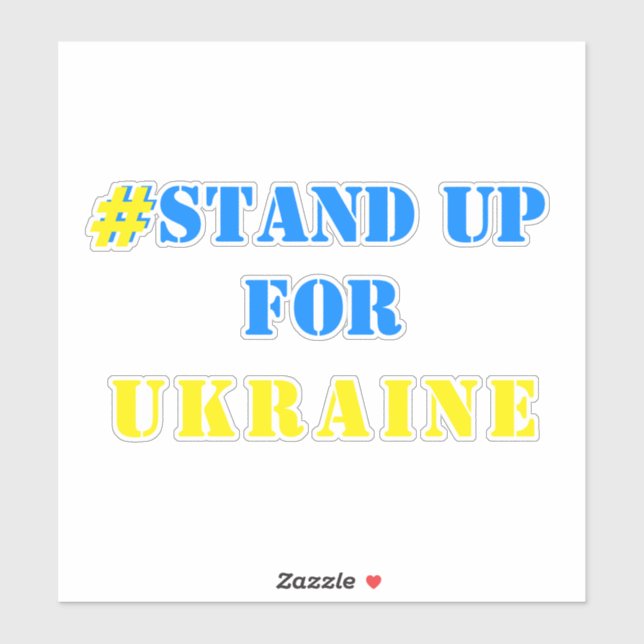 Für die Ukraine eintreten Unterstützung für die Fr Aufkleber (Blatt)