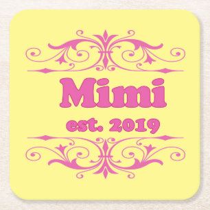 Für diese Sonderaktion "Mimi 2019" Rechteckiger Pappuntersetzer