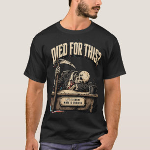 Für diesen lustigen Skelett-Arbeits-T-Shirt gestor T-Shirt