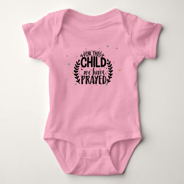 Für dieses Kind beten wir Baby Bodysuit Baby Strampler (Vorderseite)