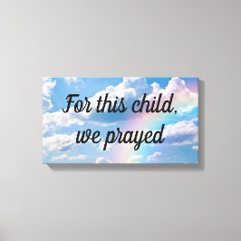 Für dieses Kind beten wir Kinderzimmer Schlafzimme Leinwanddruck