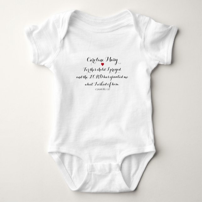 Für dieses Kind betete ich Baby Bodysuit Strampler (Vorderseite)
