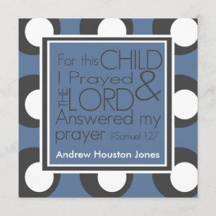 Für dieses Kind betete ich Geburts-Mitteilung Ankündigung