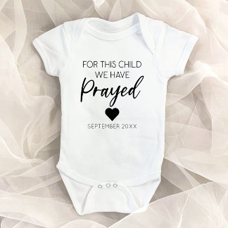 Für dieses Kind beteten wir die Ankündigung der Sc Baby Strampler