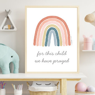 Für dieses Kind haben wir Boho Watercolor Rainbow  Poster