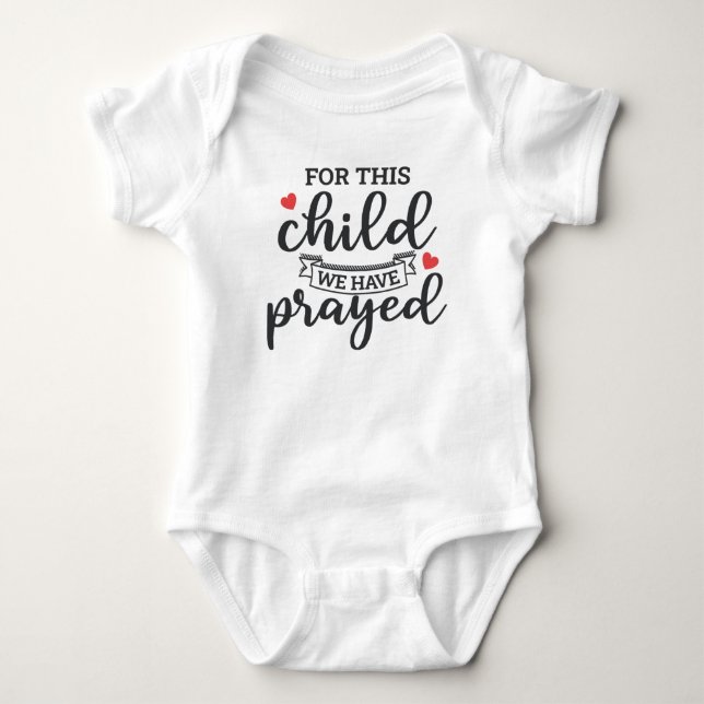 Für dieses Kind haben wir gebetet Baby Strampler (Vorderseite)