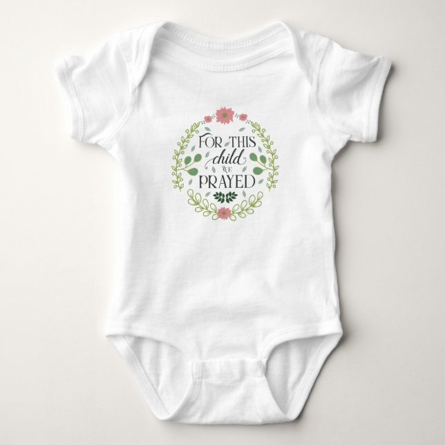 Für dieses Kind haben wir gebetet Baby Strampler (Vorderseite)