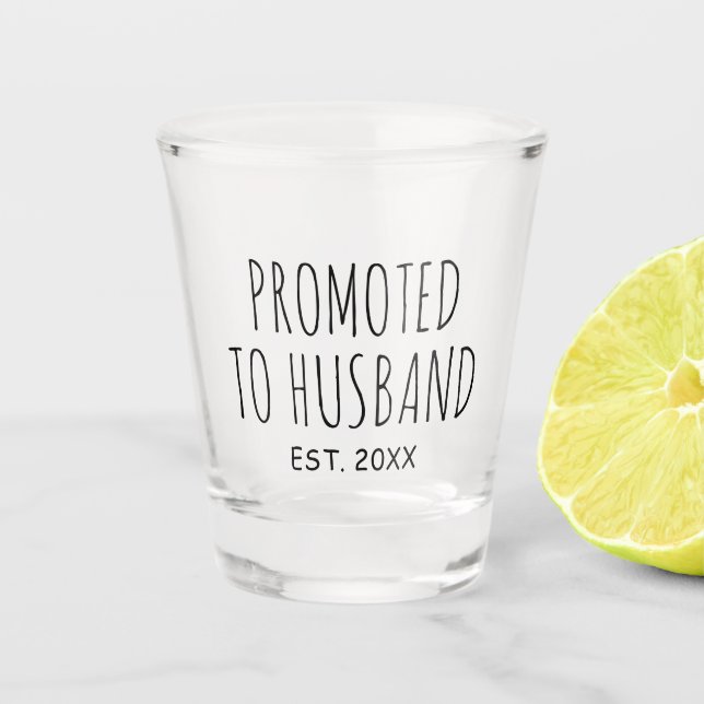 für Ehemann bestimmt | Hochzeitsgeschenk Schnapsglas (Vorderseite)