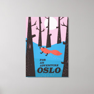 Für ein Abenteuer Oslo Leinwanddruck