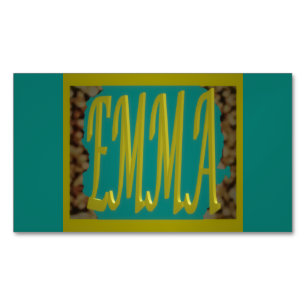 FÜR EIN MÄDCHEN MIT DEM NAMEN EMMA MARINE BLUE PEB MAGNETISCHE VISITENKARTE
