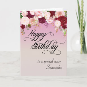 Für eine besondere Schwester Alles Gute zum Geburt Karte