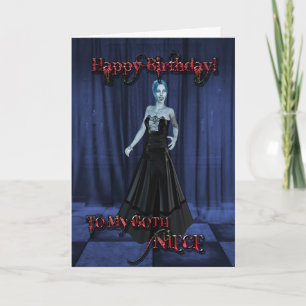 Für eine Goth Nichte, eine Vampire Birthday Card Karte