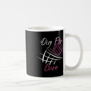 Für eine Heilung Brustkrebs Bewusstsein Volleyball Kaffeetasse